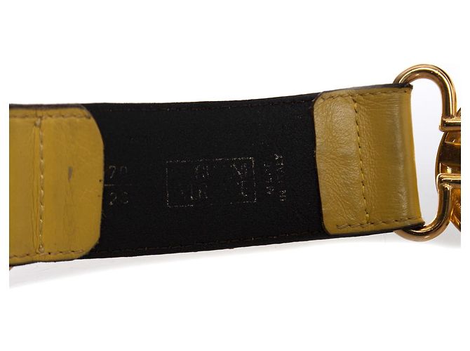 Gianni Versace, Cinturón de piel con Medusa Amarillo - vista 10