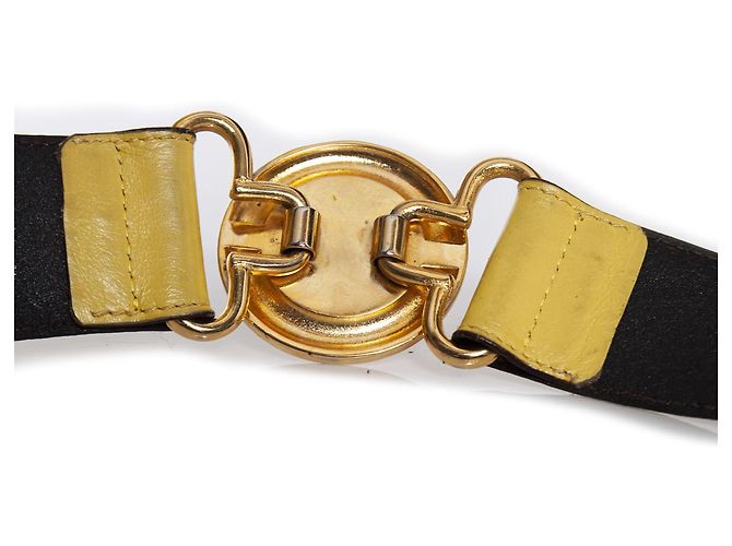 Gianni Versace, Cinturón de piel con Medusa Amarillo - vista 9