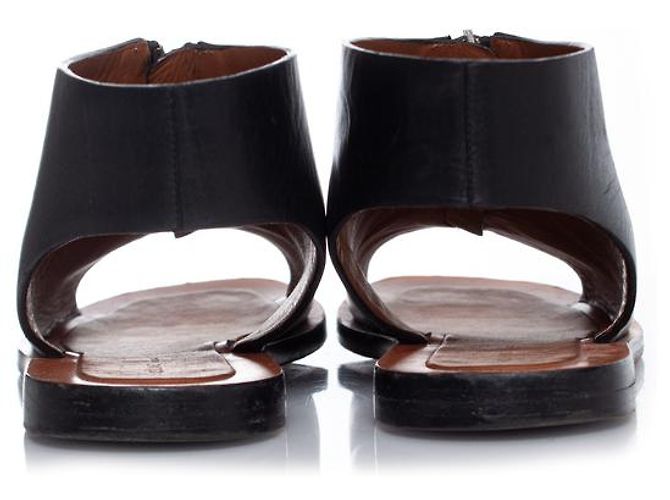 Céline Celine, Sandali con cerniera in pelle nera Nero - vista 3