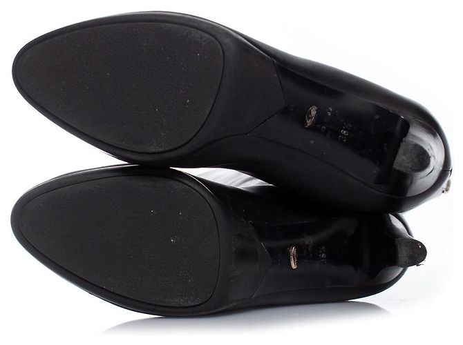 sergio rossi, Botas elásticas de piel negra. Negro - vista 7