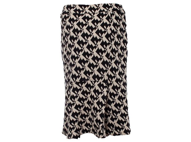 Autre Marque Diane von Furstenberg, Falda de punto con estampado gráfico Negro - vista 3