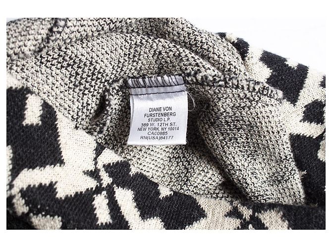 Autre Marque Diane von Furstenberg, Falda de punto con estampado gráfico Negro - vista 6