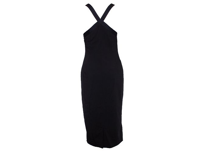 DOLCE & GABBANA, Abito nero con spalline logate - vista 2