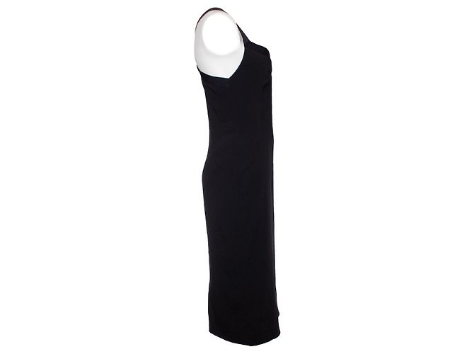 DOLCE & GABBANA, Abito nero con spalline logate - vista 3