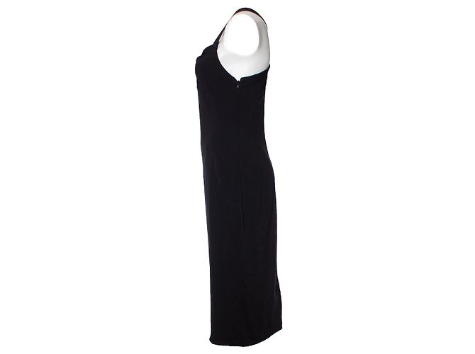 DOLCE & GABBANA, Abito nero con spalline logate - vista 4