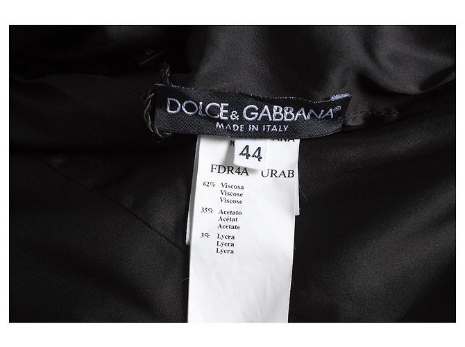 DOLCE & GABBANA, Abito nero con spalline logate - vista 6
