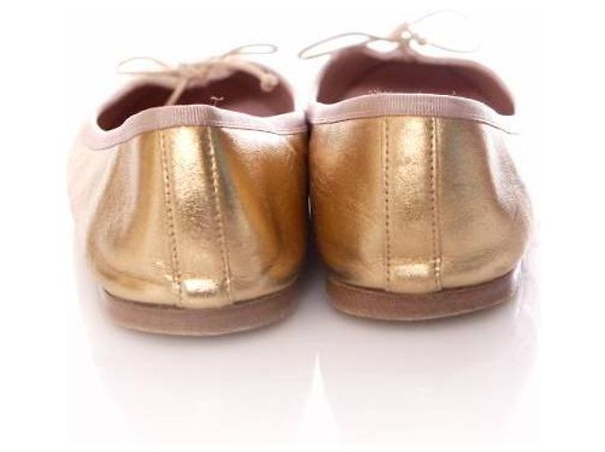 Autre Marque Pablo Warmer, Bailarinas de piel doradas. Dorado - vista 3