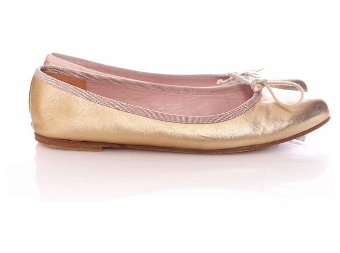 Autre Marque Pablo Warmer, Bailarinas de piel doradas. Dorado - vista 4