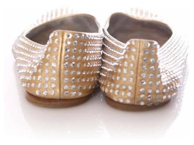 Giuseppe Zanotti, ballerine con pietre swarovski D'oro - vista 5