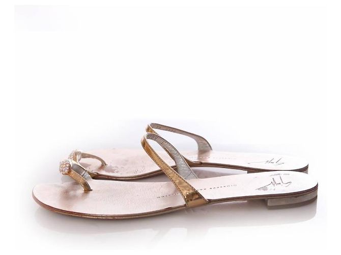 Giuseppe Zanotti, sandali con pietre swarovski D'oro - vista 2