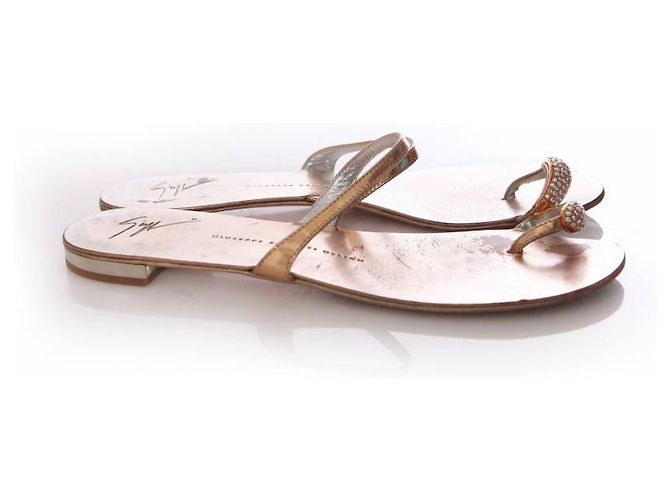 Giuseppe Zanotti, sandali con pietre swarovski D'oro - vista 4