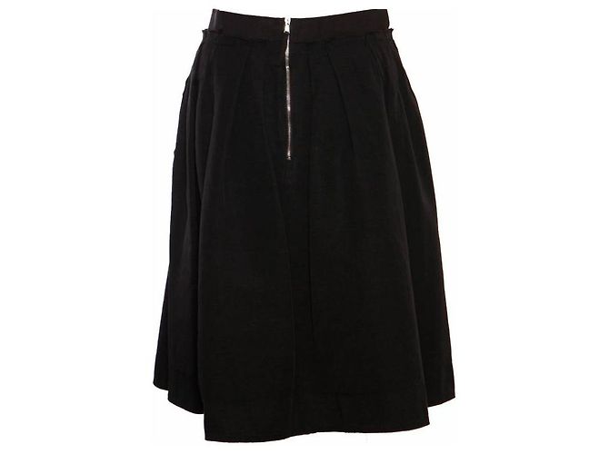 DOLCE & GABBANA, gonna nera a pieghe taglia IT46/M. Nero - vista 3