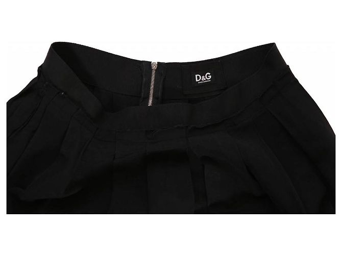DOLCE & GABBANA, gonna nera a pieghe taglia IT46/M. Nero - vista 5