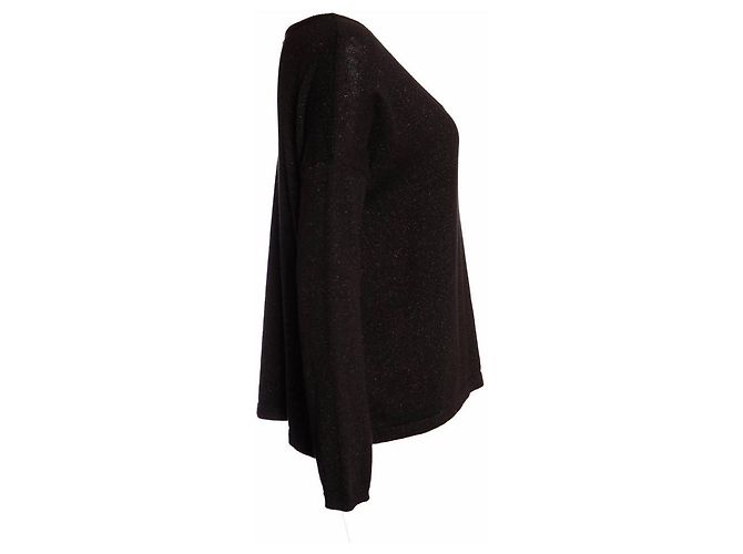 Autre Marque Charlie Joe, Schwarzer Pullover mit Lurex - Ansicht 2