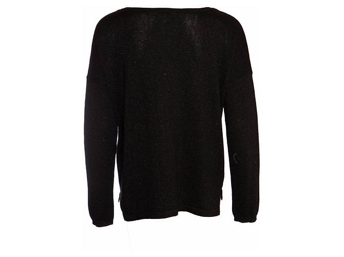 Autre Marque Charlie Joe, Schwarzer Pullover mit Lurex - Ansicht 3