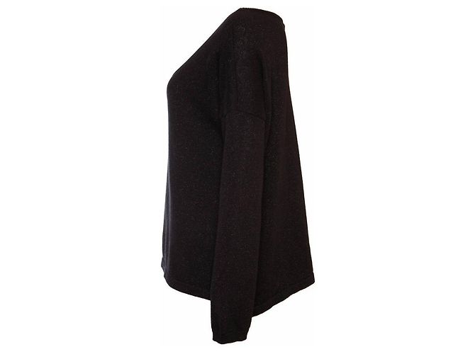 Autre Marque Charlie Joe, Schwarzer Pullover mit Lurex - Ansicht 4