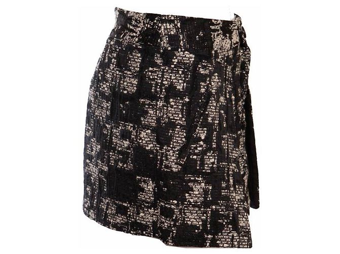 Autre Marque Marissa Webb,  gonna stile bouclé con patta foderata Nero - vista 2