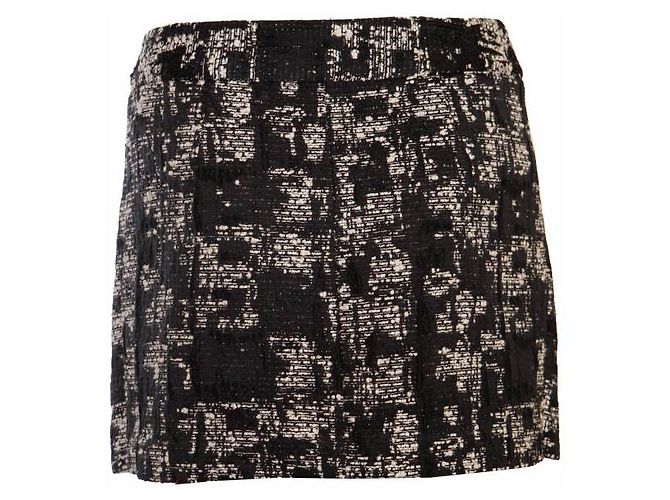 Autre Marque Marissa Webb,  gonna stile bouclé con patta foderata Nero - vista 3