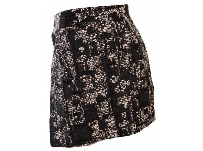 Autre Marque Marissa Webb,  gonna stile bouclé con patta foderata Nero - vista 4