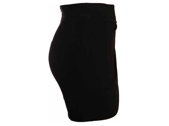 Helmut Lang, falda drapeada negra en talla P/S. Negro - vista 2