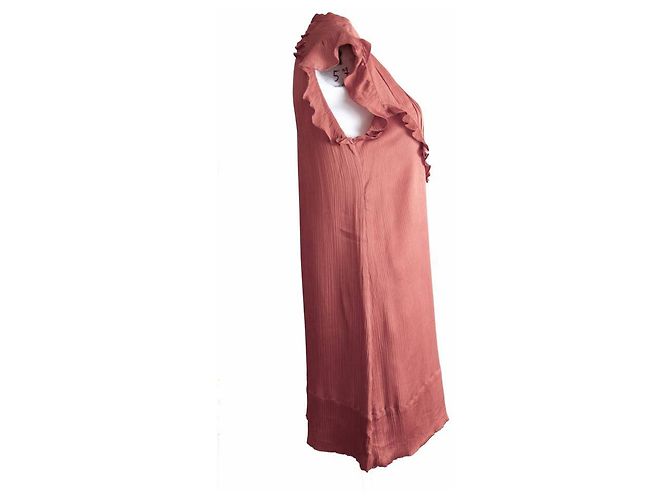 Stella Nova, old pink satin dress. - view 2