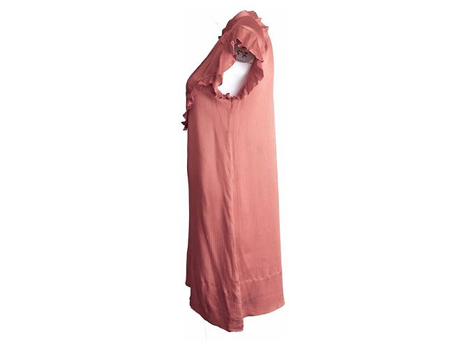Stella Nova, old pink satin dress. - view 4