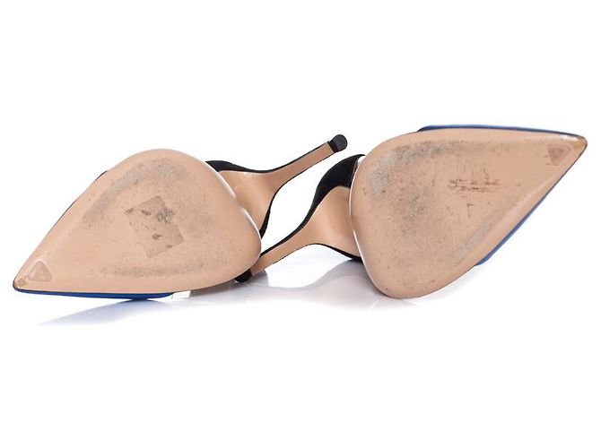 Gianvito Rossi, Décolleté in plexi blu metallizzato Nero - vista 7