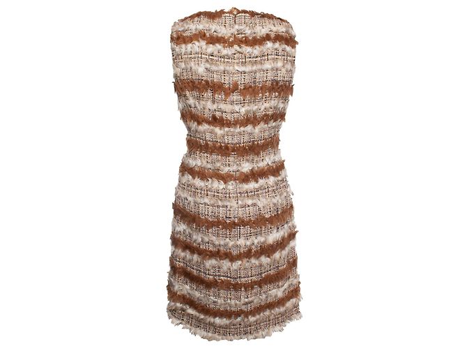 Chanel, Tweedkleid mit Ziegenhaar Braun - Ansicht 2