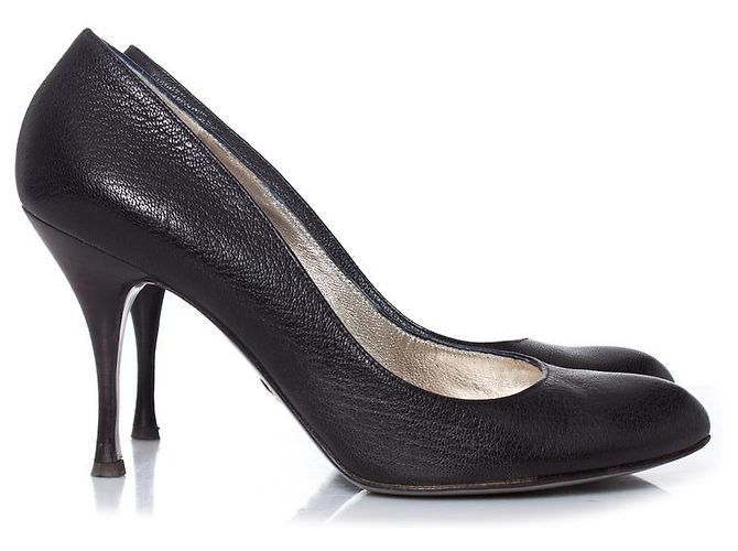 DOLCE & GABBANA, Black grained leather pumps - view 4