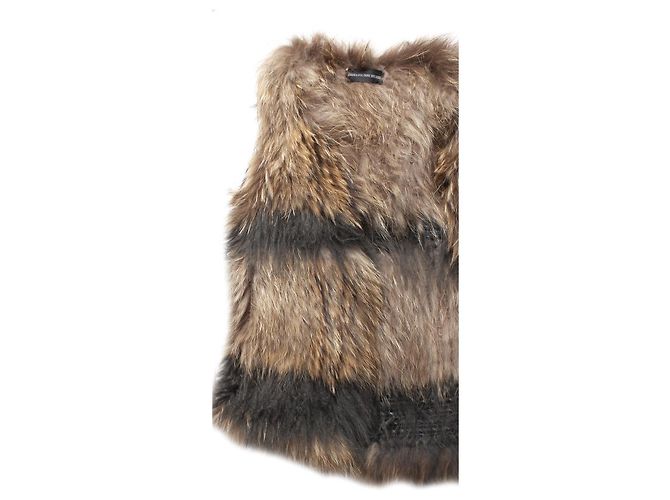 Zadig & Voltaire Deluxe, Chaleco de pelo beige Castaño - vista 5