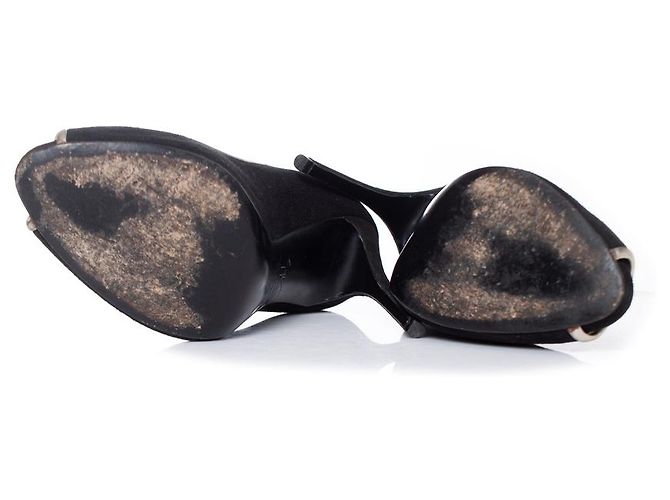 Giuseppe Zanotti, Décolleté spuntate in camoscio nero - vista 7