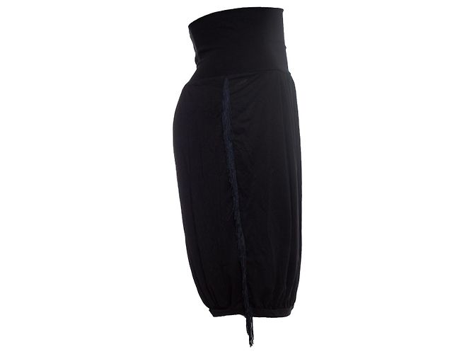 Autre Marque Sorelle Paul e Joe, Gonna midi nera con frange Nero - vista 3