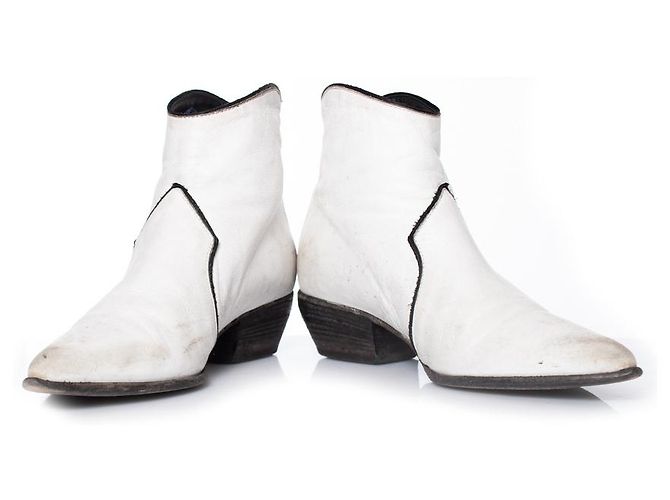 Autre Marque Elena Iachi, White leather ankle boots - view 3