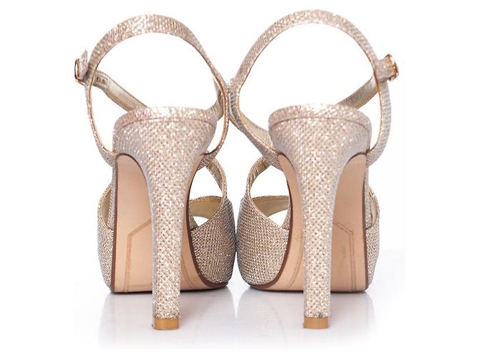 Autre Marque Duna, Sandali glitter oro D'oro - vista 6