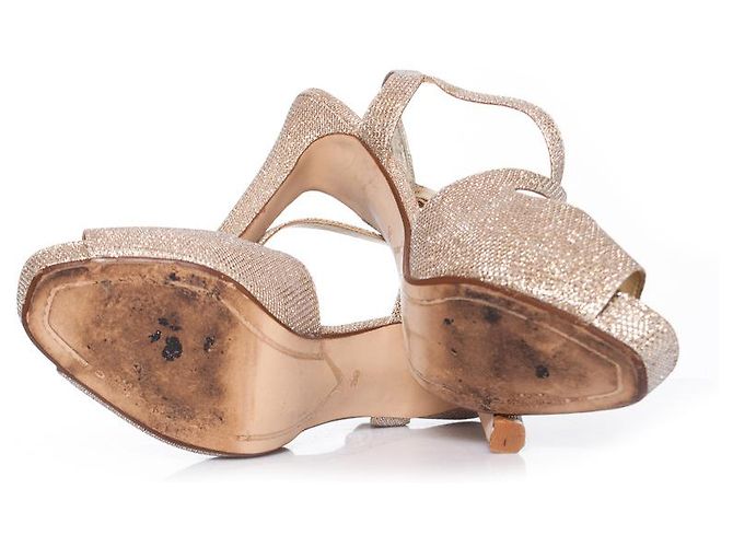 Autre Marque Duna, Sandali glitter oro D'oro - vista 7