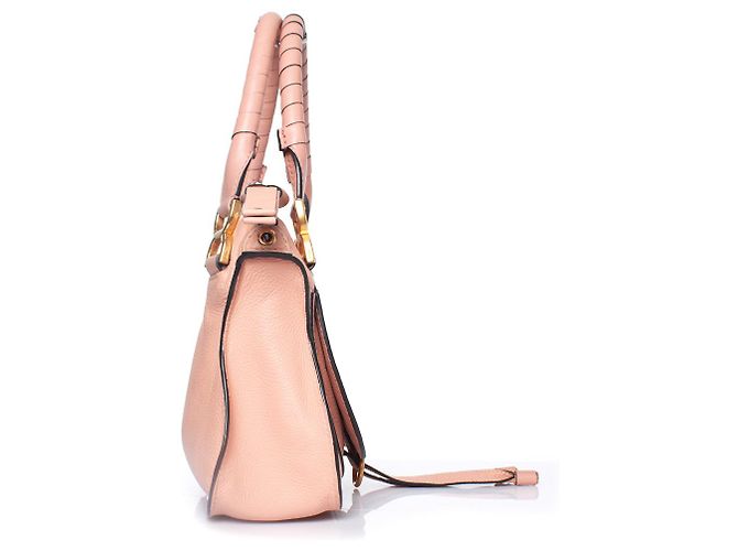 Chloé Chloe, Borsa Marcie piccola in pelle in rosa Fallow - vista 4