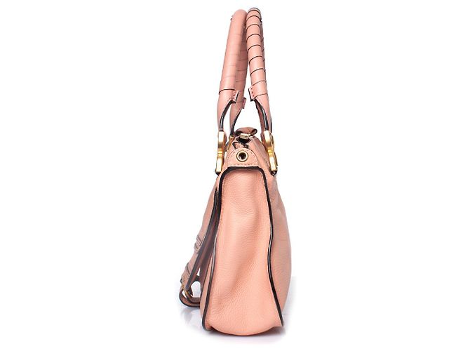 Chloé Chloe, Borsa Marcie piccola in pelle in rosa Fallow - vista 5