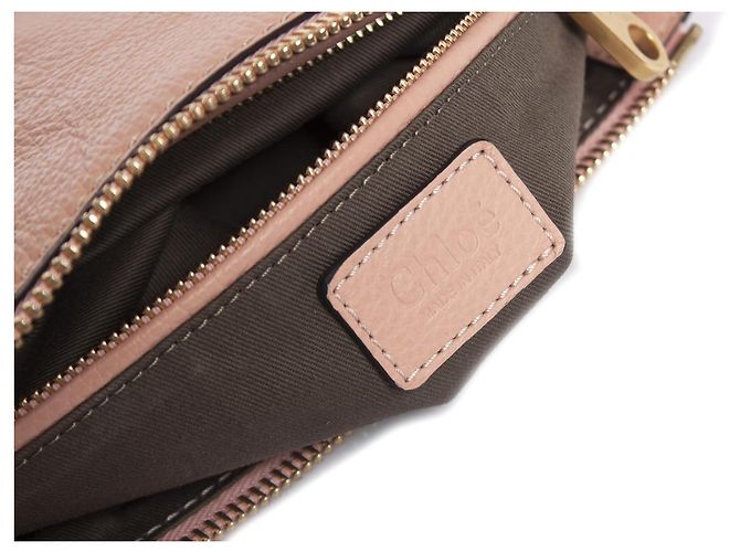 Chloé Chloe, Borsa Marcie piccola in pelle in rosa Fallow - vista 8