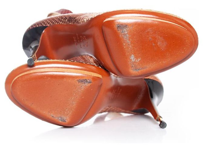LANVIN, Knöchelriemenpumps aus Pythonleder in Metallic-Optik Mehrfarben - Ansicht 8