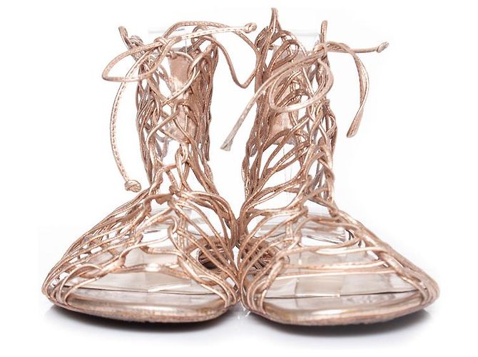 Sophia webster Sofia Webster, Sandali Delphine in pelle metallizzata - vista 4