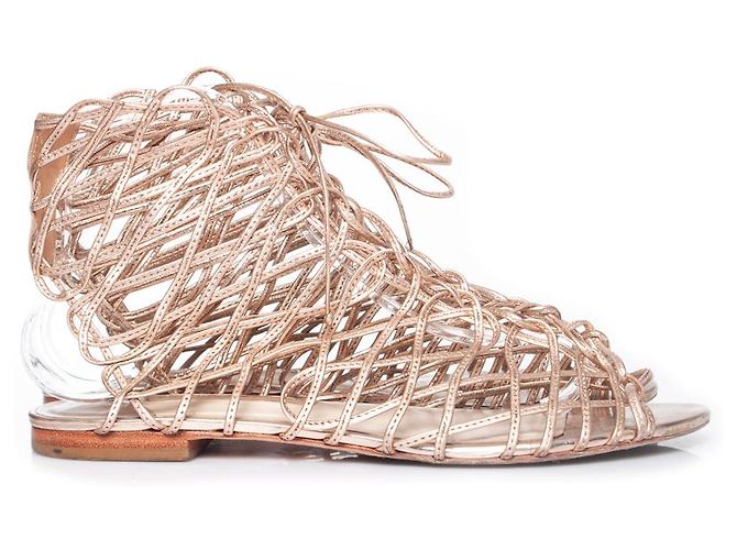 Sophia webster Sofia Webster, Sandali Delphine in pelle metallizzata - vista 5