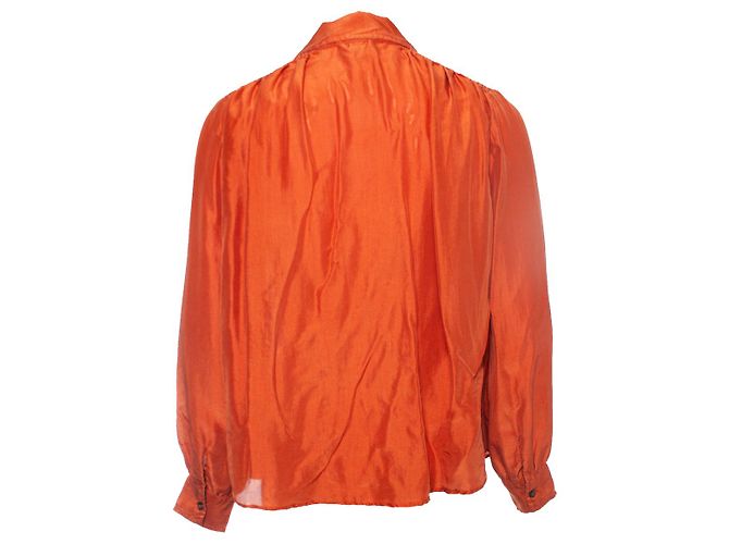 Masscob, Seidenbluse in Orange - Ansicht 2