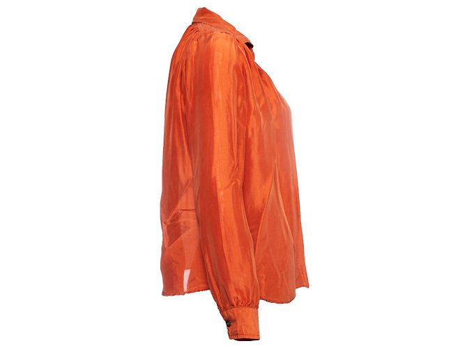 Masscob, Seidenbluse in Orange - Ansicht 3