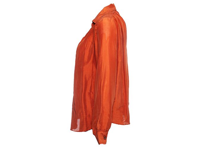 Masscob, Seidenbluse in Orange - Ansicht 4