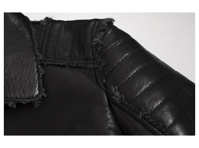 Philipp Plein, gesteppte Lederjacke Schwarz - Ansicht 6