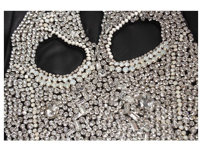 Philipp Plein, Lederjacke mit Kristallschädel Schwarz - Ansicht 6