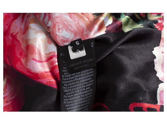Philipp Plein, Lederjacke mit Kristallschädel Schwarz - Ansicht 9