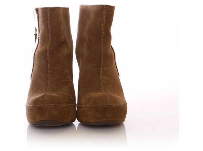 Pedro Garcia, braune Wildleder-Plateaustiefel. - Ansicht 3
