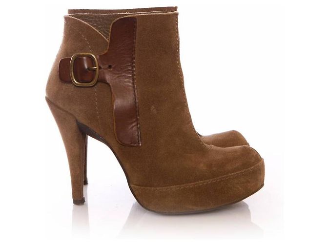 Pedro Garcia, braune Wildleder-Plateaustiefel. - Ansicht 4