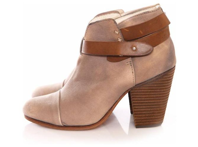 RAG & BONE, marrom/Botins de camurça encerada Harrow cinza em tamanho 38. - vista 2